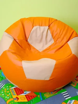 Autentický Sedací vak - míč 100 cm - světleoranžová + tmavěbéžová