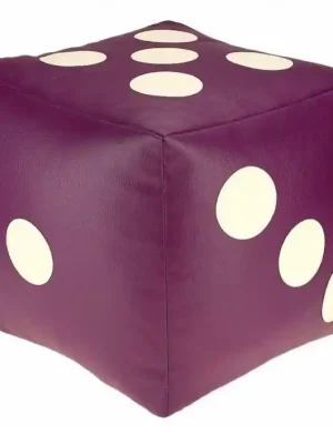 Dětský taburet KOSTKA 30 cm - fialová + béžová Expresní Doručení