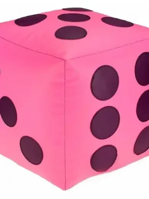 Dětský taburet KOSTKA 30 cm - růžová + fialová Vysoce Kvalitní