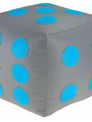 Dětský taburet KOSTKA 30 cm - šedá + světlemodrá Horká Nabídka