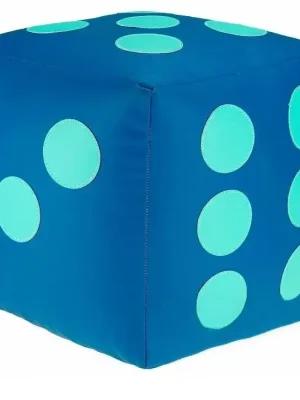 Dětský taburet KOSTKA 30 cm - tyrkysová + mentolová Finální Výprodej