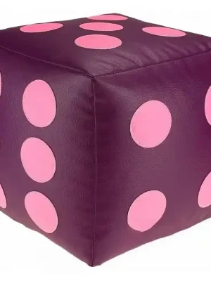 Cenově Výhodný Dětský taburet KOSTKA 35 cm - fialová + růžová