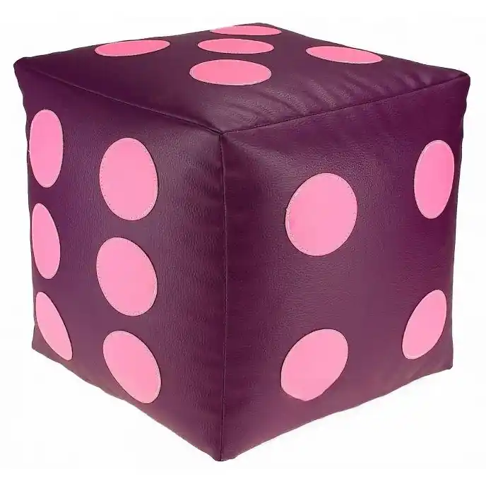 Cenově Výhodný Dětský taburet KOSTKA 35 cm - fialová + růžová