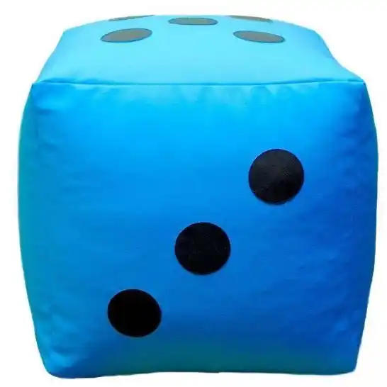 Nejprodávanější Dětský taburet KOSTKA 35 cm - světlemodrá + černá