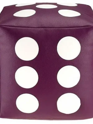 Omezená Nabídka Dětský taburet KOSTKA 40 cm - fialová + bílá