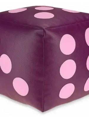 Dětský taburet KOSTKA 40 cm - fialová + vřesová Vysoce Kvalitní