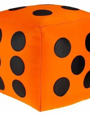 Dětský taburet KOSTKA 40 cm - oranžová + černá Časově Omezené