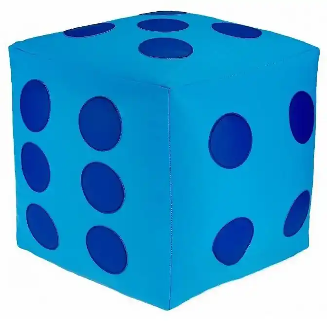 Dětský taburet KOSTKA 40 cm - svetlemodrá + modrá Cenový Hit