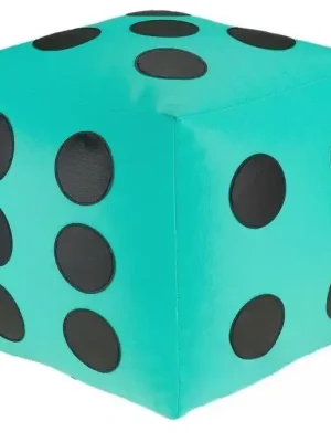 Dětský taburet KOSTKA 50 cm - mentolová + černá Nejlepší Volba