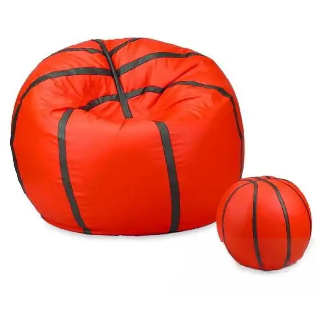 Sedací vak - míč basketballový + taburet - červený Koupit Online