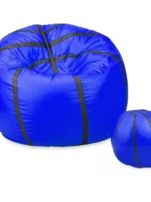 Expresní Doručení Sedací vak - míč basketballový + taburet - modrý