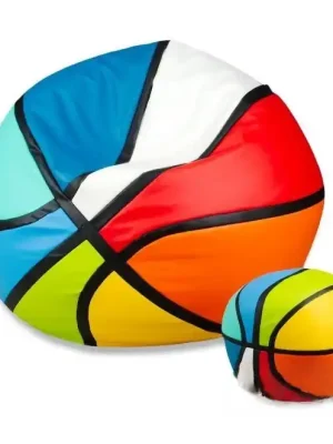 Vysoce Kvalitní Sedací vak - míč basketballový + taburet - vícebarevný