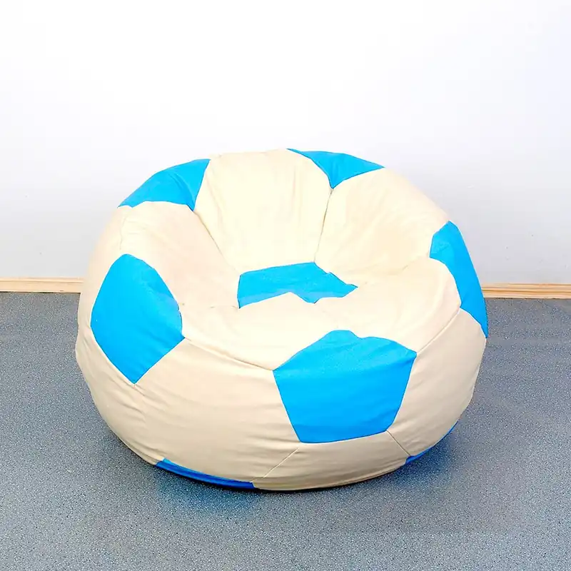 Sedací vak - míč 110 cm - béžová + světlemodrá Ověřený