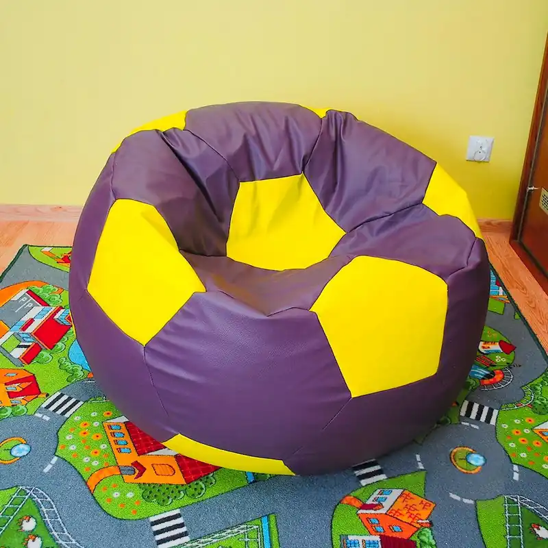 Sedací vak - míč 110 cm - fialová + žlutá Nová Kolekce