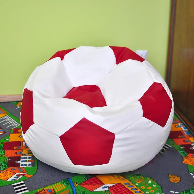 Sedací vak - míč 80 cm - bílá + červená Aktuální