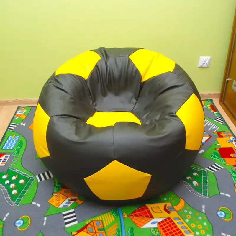 Sedací vak - míč 80 cm - černá + žlutá Víkendová Akce