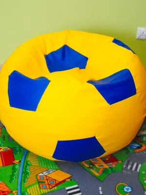 Zlevněný Sedací vak - míč 70 cm - žlutá + modrá