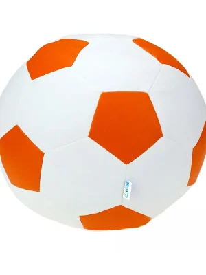 Dětský taburet MÍČ 40 cm - bílá + oranžová Novinka