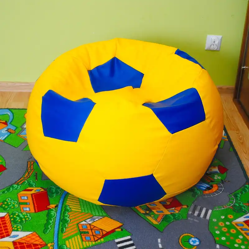 Aktuální Dětský taburet MÍČ 40 cm - žlutá + modrá