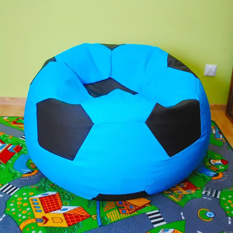 Dětský taburet MÍČ 50 cm - světlemodrá + černá Zlevněný