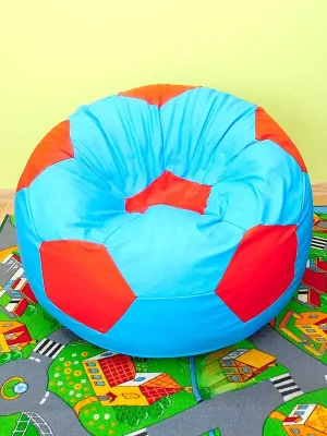 Zlevněný Dětský taburet MÍČ 50 cm - světlemodrá + červená