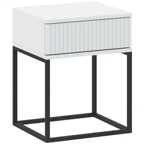 Noční stolek CADRO 1S 40 NR1 - bílý Výprodej