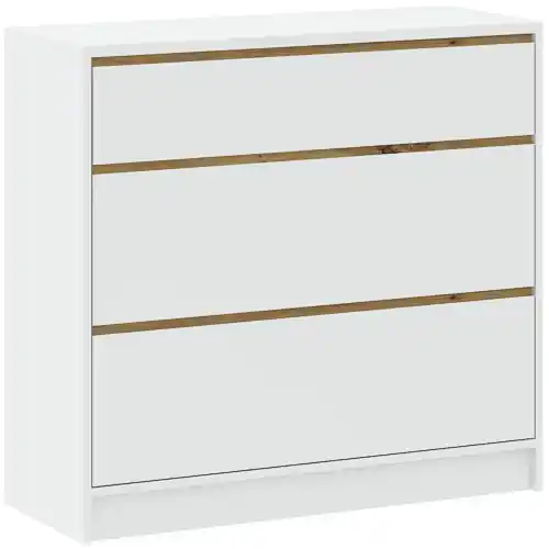 Cenově Výhodný Komoda BASIT 3S 100 - bílá + dub artisan