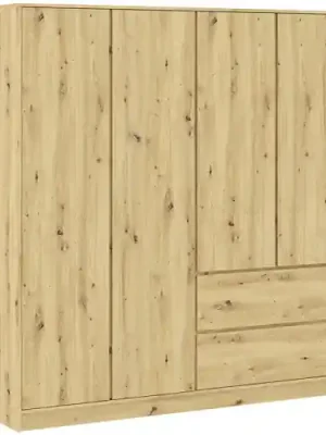 Šatní skříň BASIT 4D2S - dub artisan Pouze Dnes
