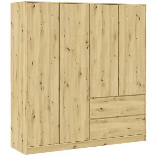 Šatní skříň BASIT 4D2S - dub artisan Pouze Dnes