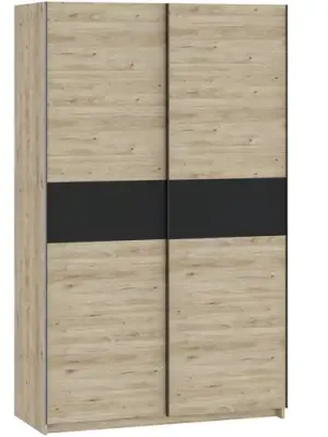 Šatní skříň BERNO 120 - jackson hickory + antracit Vrácení Zdarma