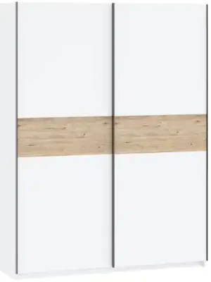 Koupit Online Šatní skříň BERNO 150 - bílá + jackson hickory