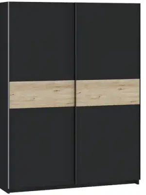 Originální Šatní skříň BERNO 150 - antracit + jackson hickory