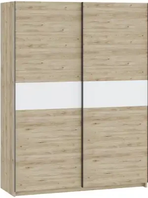 Cenově Výhodný Šatní skříň BERNO 150 - jackson hickory + bílá