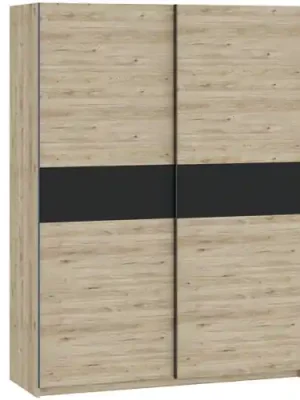 Akce Šatní skříň BERNO 150 - jackson hickory + antracit