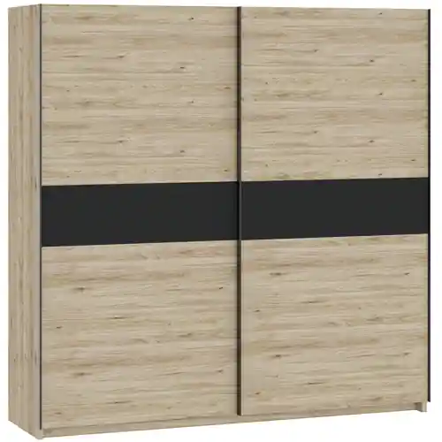 Výhodná Nabídka Šatní skříň BERNO 200 - jackson hickory + antracit