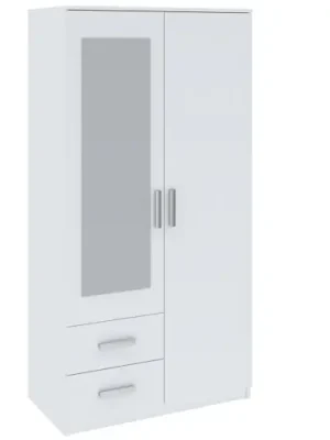 Rychlé Dodání Šatní skříň TAMINA 2D2S - bílá