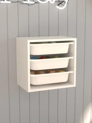 Nástěnný víceúčelový úložný box VERA - bílý Expresní Doručení