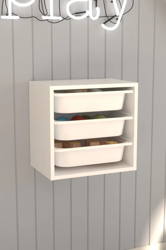 Nástěnný víceúčelový úložný box VERA - bílý Expresní Doručení
