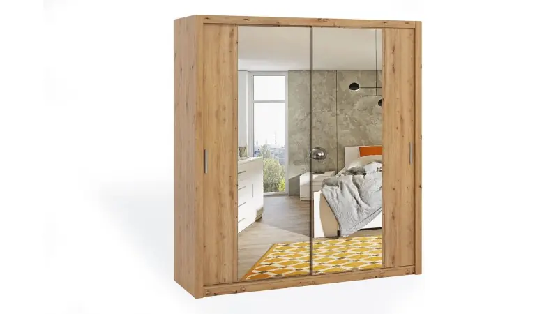 Cenový Hit Posuvná šatní skříň BONNO 200 se zrcadlem