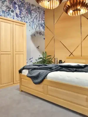 Víkendová Akce Manželská postel z masivu LK109 buk 1