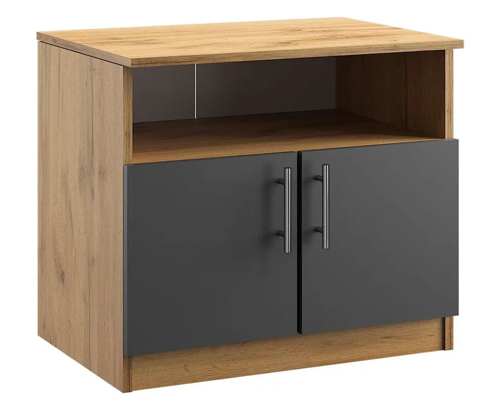 Komoda 2D OFFICE KIT dub apalačský/šedá Akční Nabídka