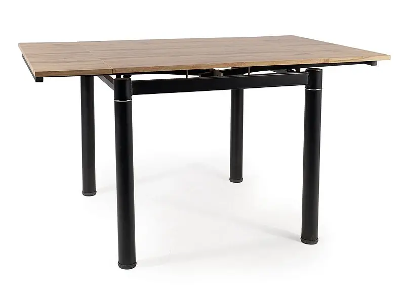 Jídelní stůl rozkládací GUTY 80(131)x80 dub artisan/černá mat Novinka