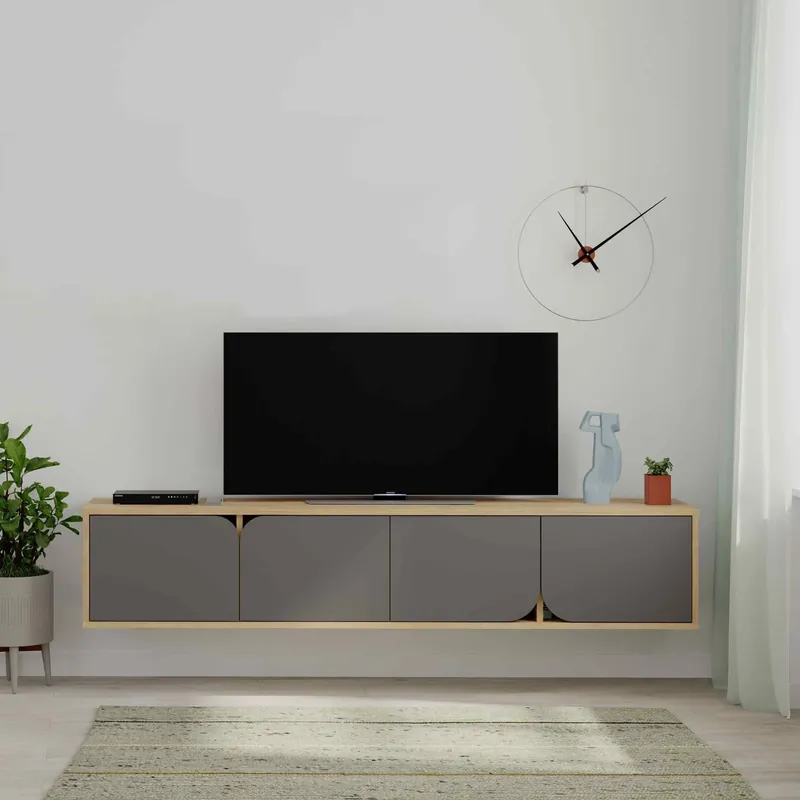 SERENNO, TV stolek, dub / antracit Must-Have