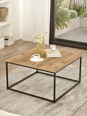Značkový TORMA designový konferenční stolek 13, barva borovice/černý kov