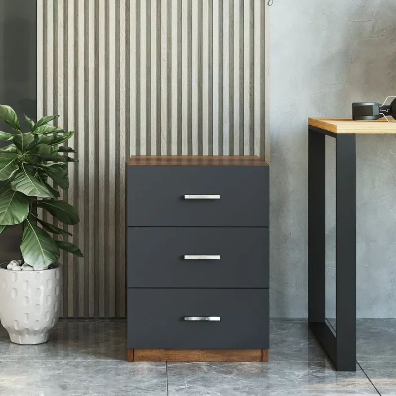 VESPER office komoda, baroko/antracit Autentický
