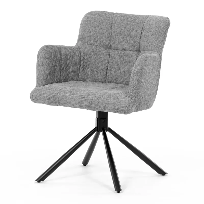 Jídelní židle, šedá, látka, DCH-T1122 GREY2 Časově Omezené