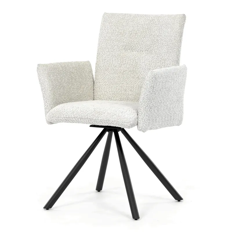 Výhodná Nabídka Jídelní židle, krémová, látka bouclé, DCH-W1117 CRM2