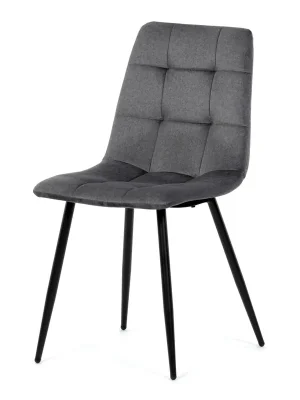 Značkový Jídelní židle, šedá, sametová látka, DCL-X7015 GREY2
