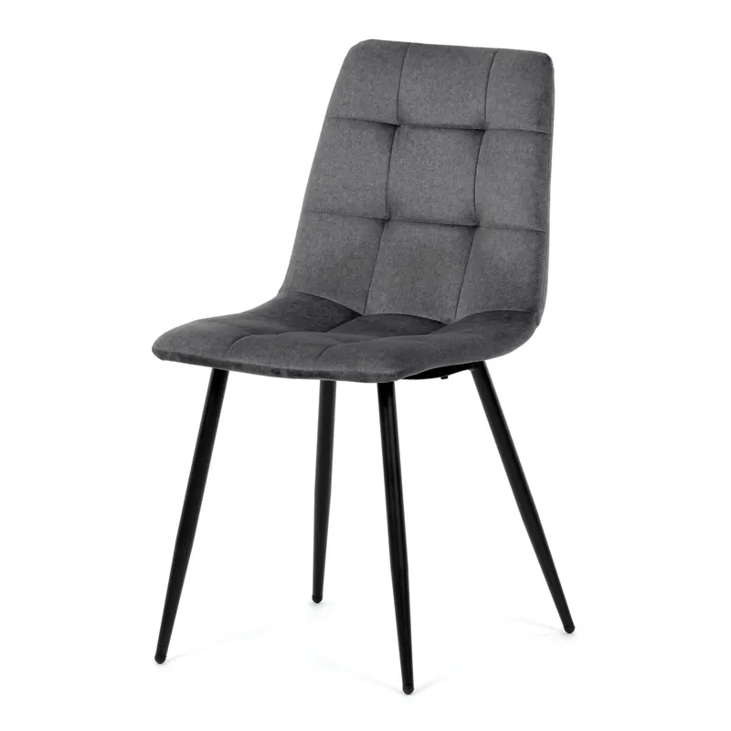 Značkový Jídelní židle, šedá, sametová látka, DCL-X7015 GREY2