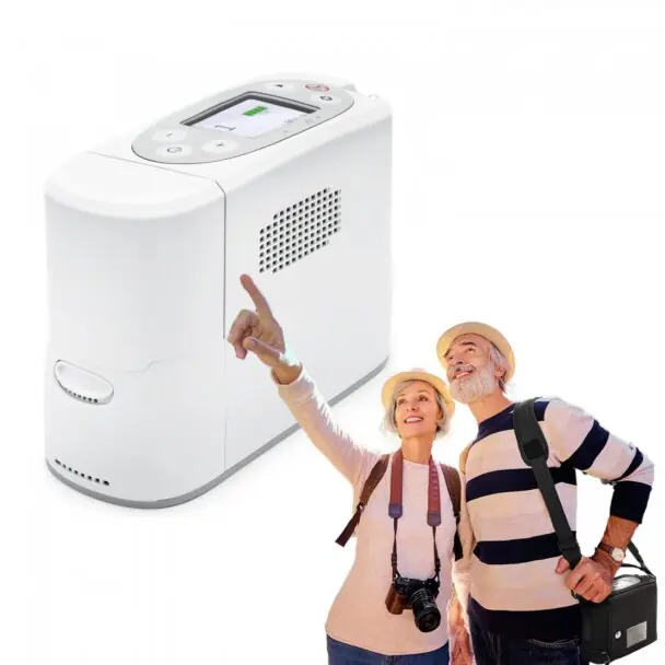 Přenosný kyslíkový koncentrátor s baterií, Kingon P2, Li-ion 6,8 Ah, 5L/min, 96% Vysoce Kvalitní